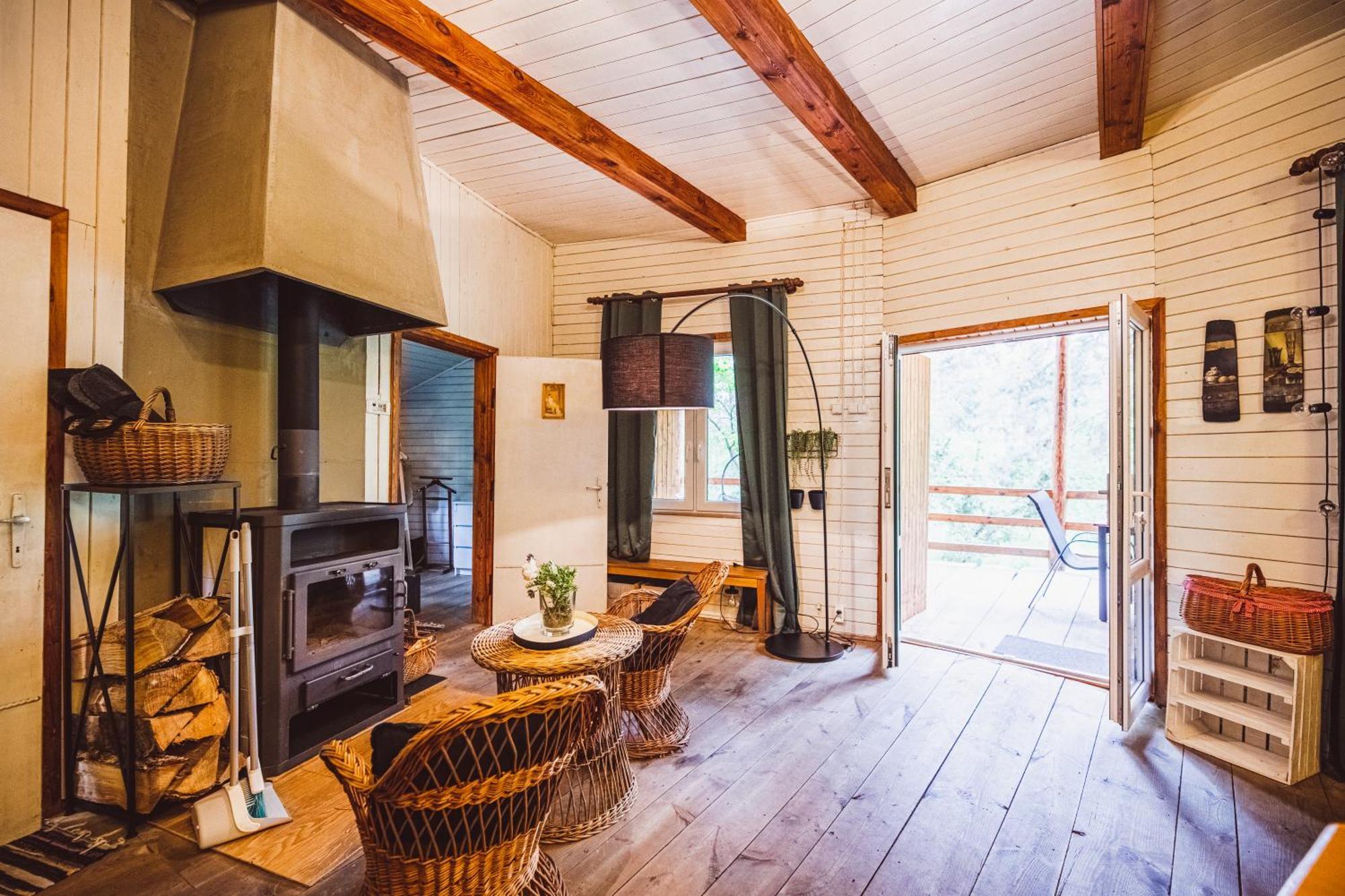 Cozy Nature Retreat With Patio Fireplace Garden Maciejowice Dış mekan fotoğraf